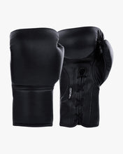 Century Solid Leather Lace Up Bag Glove Black