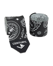 Inkline 120" Printed Hand Wraps 120" Black White Paisley