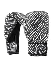 Inkline Printed Gloves 12 oz. Black White Zebra
