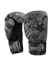Inkline Printed Gloves 12 oz. Black White Rose