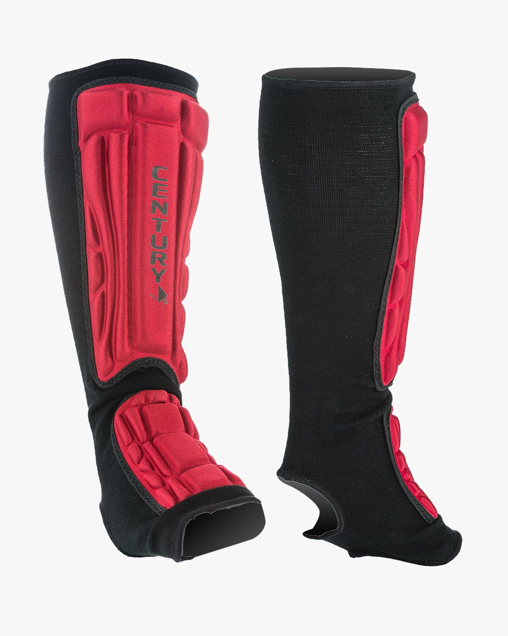 Martial Armor Shin Instep Guards Red