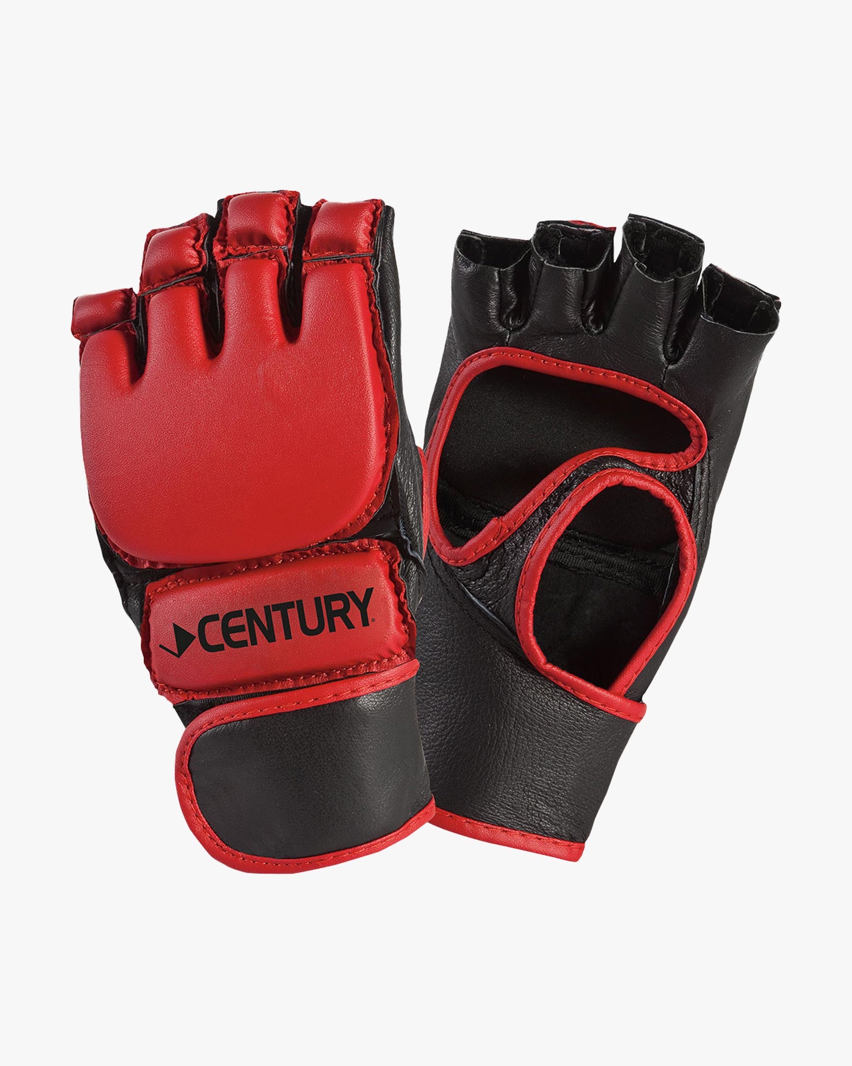 Open Palm/Finger Bag Gloves Red Black