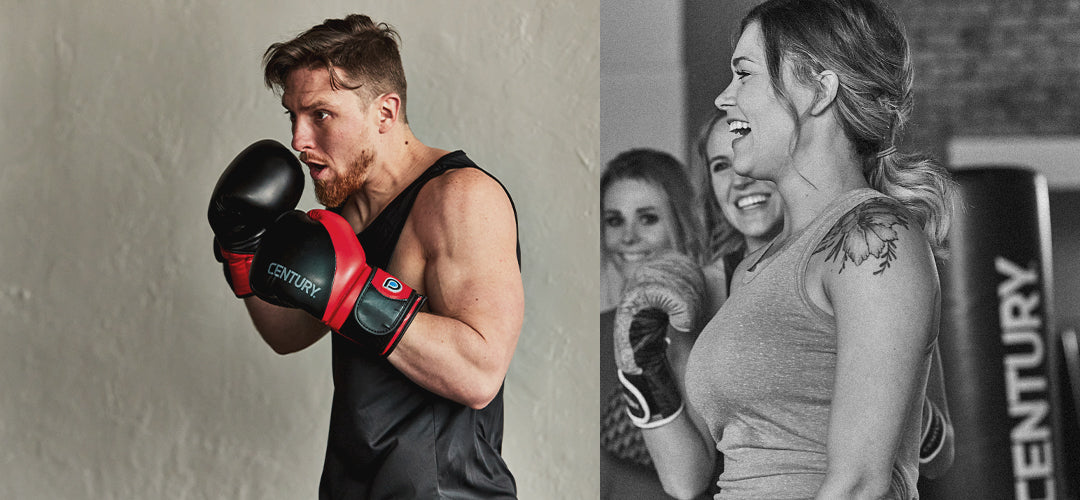 Man and woman both wearing gloves