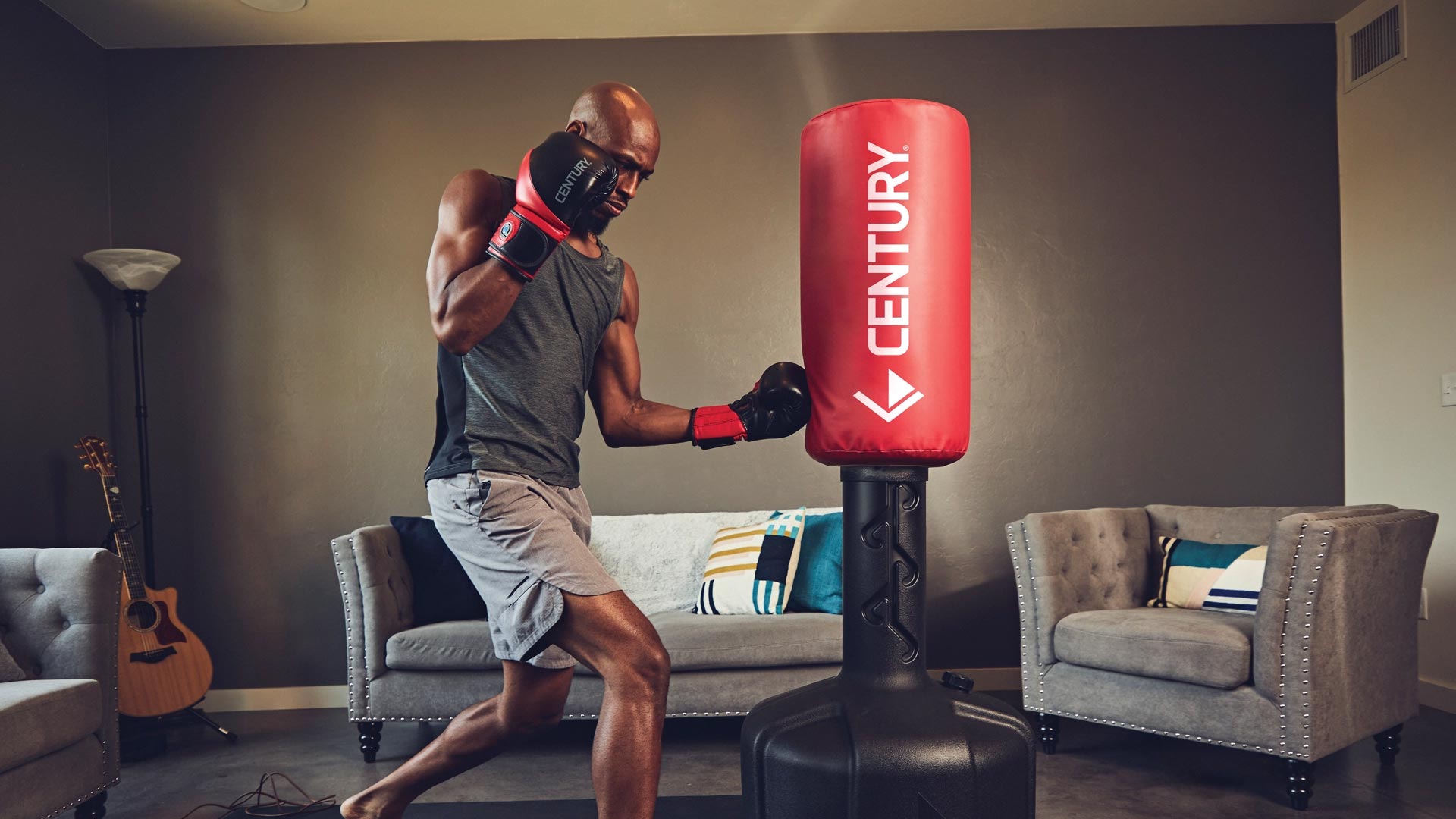 man hitting wavemaster bag