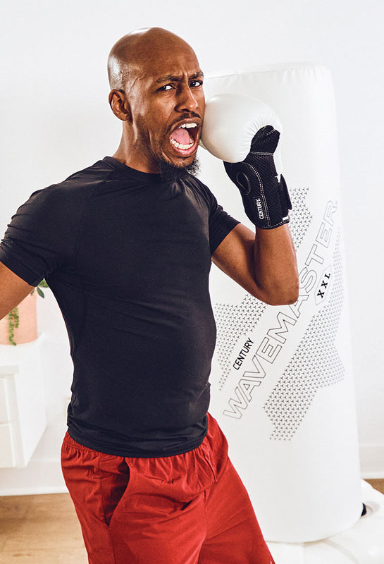 man with ghost xxl wavemaster and white gloves