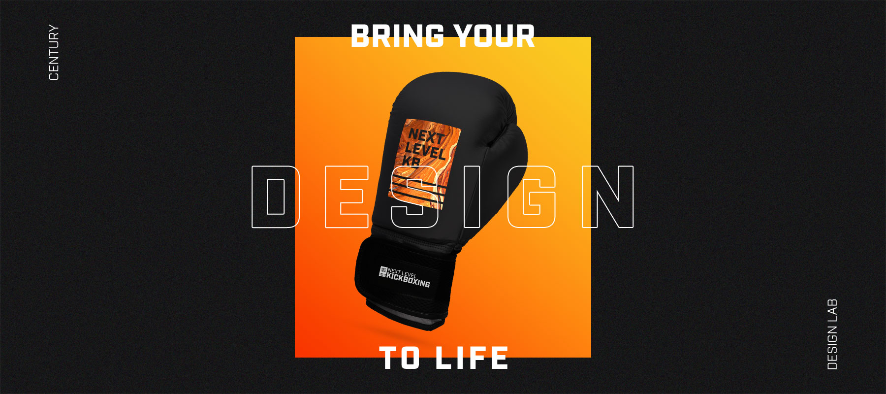custom printed boxing glove