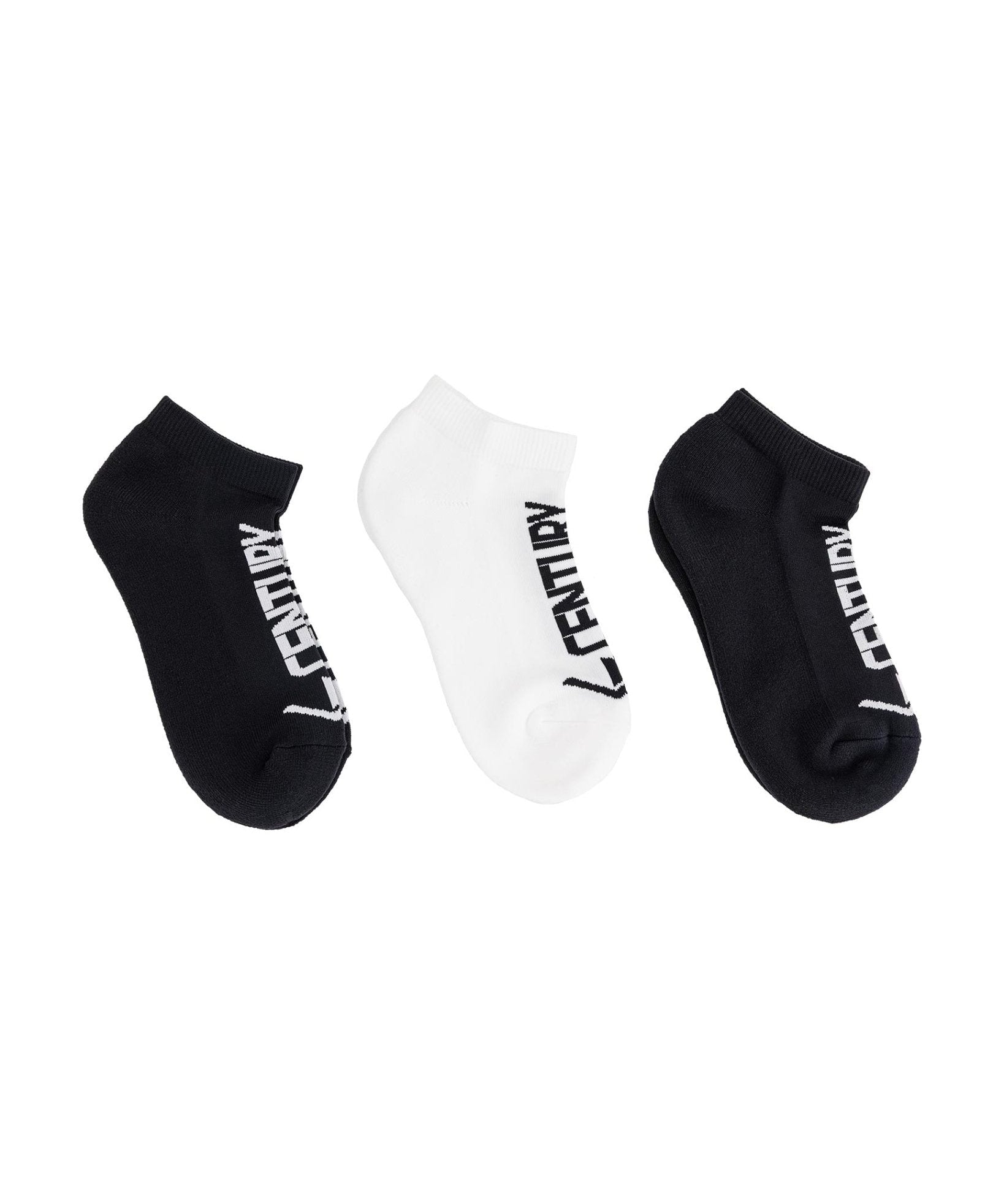Century Apex Ankle Socks Three Pack Black White