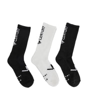 Century Core Tube Sock Three Pack Black White