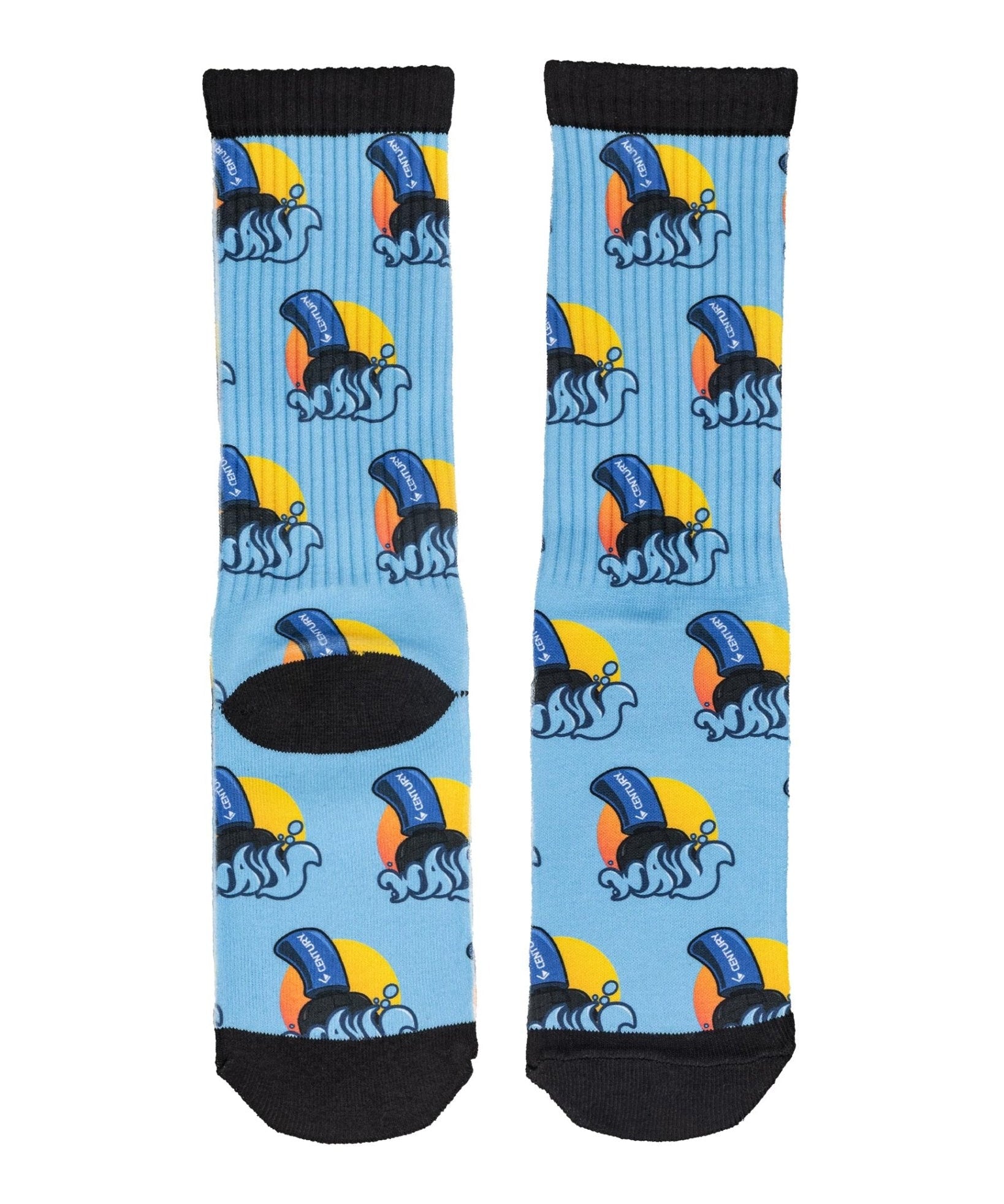 Century Wavy Sublimated Socks Blue