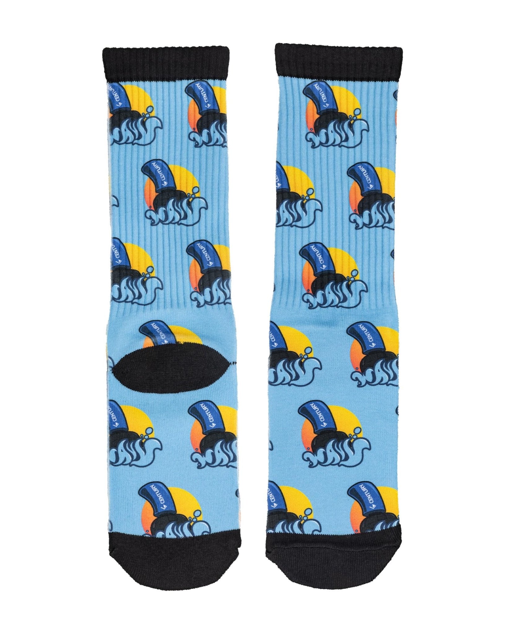 Century Wavy Sublimated Socks Blue