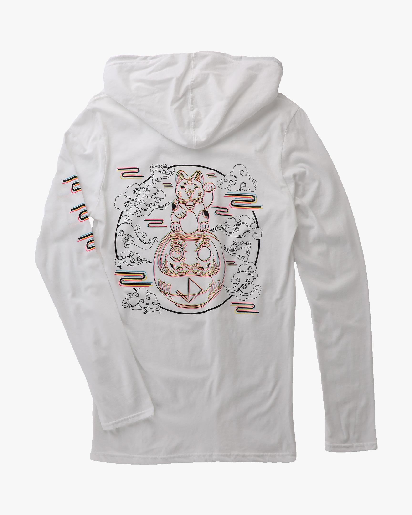 Century Lucky Cat Hoodie white