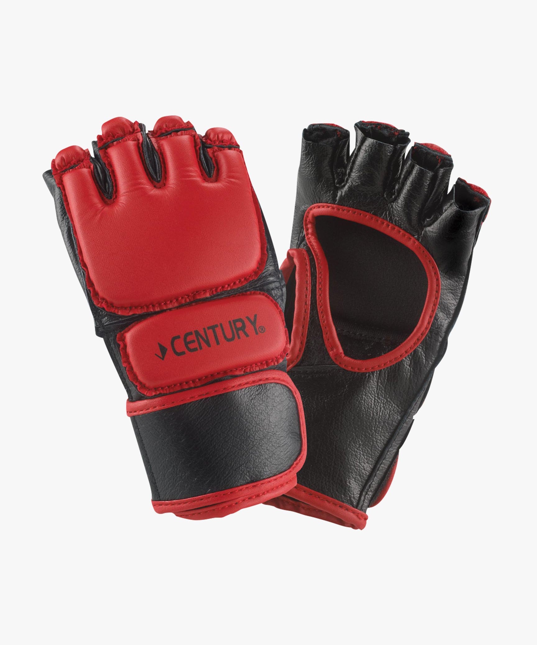 Open Palm Gloves Red Black