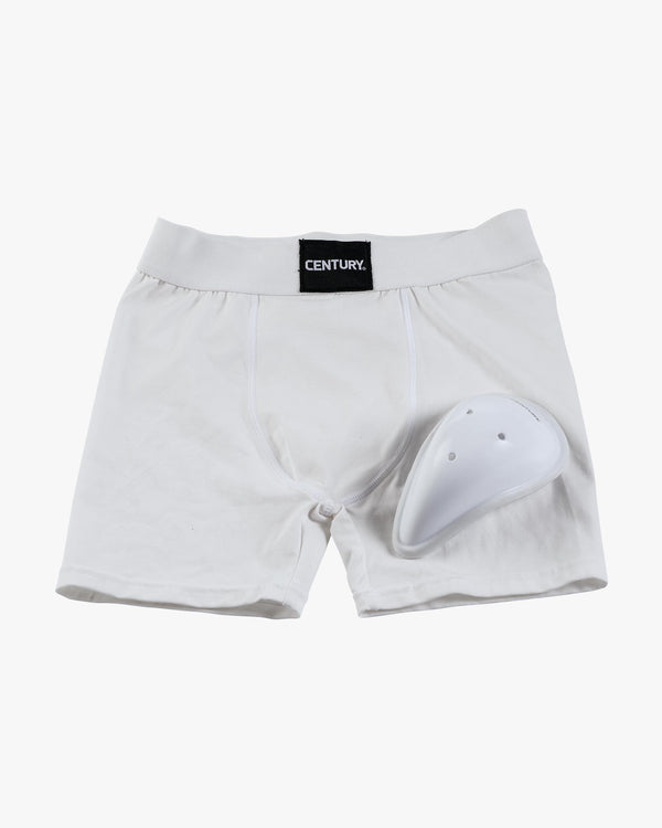 Youth and Peewee Boxer Brief with Cup Youth M White (5952253395098)