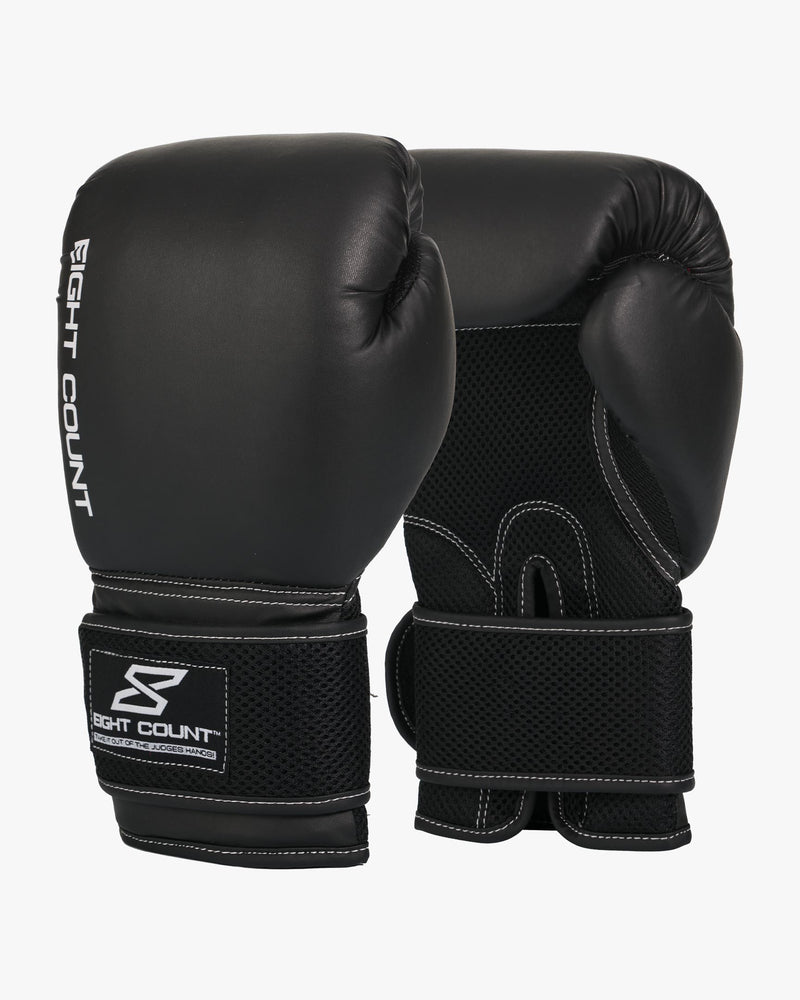 Eight Count Classic Boxing Gloves Black (5668266836122)