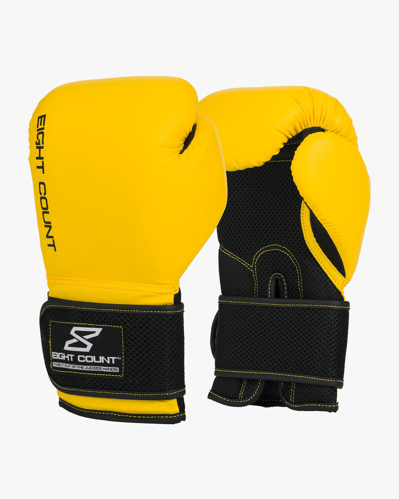 Eight Count Classic Boxing Gloves Yellow (5668266836122)