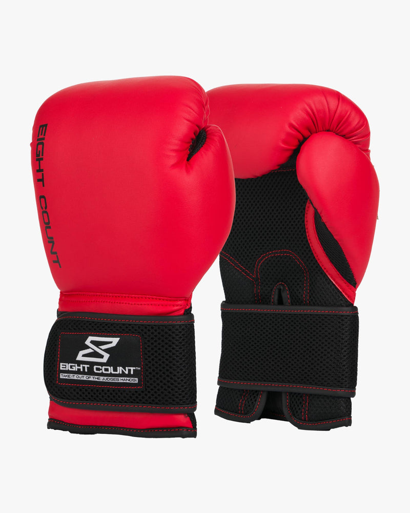 Eight Count Classic Boxing Gloves Red (5668266836122)